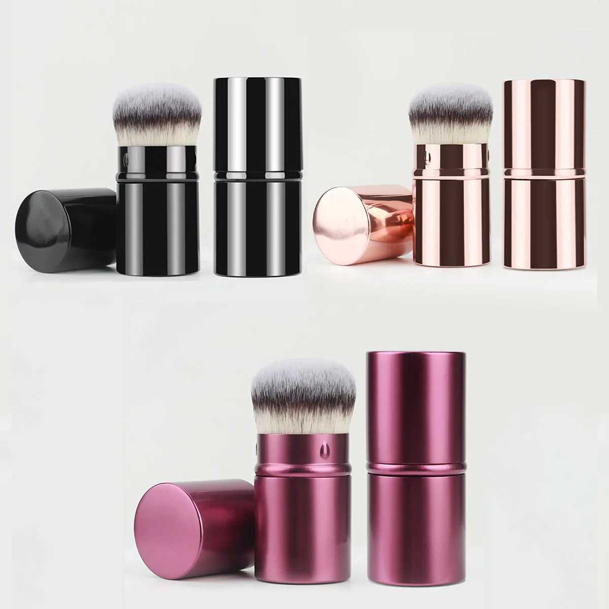 Retractable Kabuki Foundation Brush Travel Portable Multifunctional Makeup Brush for Liquid Cream and Flawless Powder Cosmetics XJ2500716