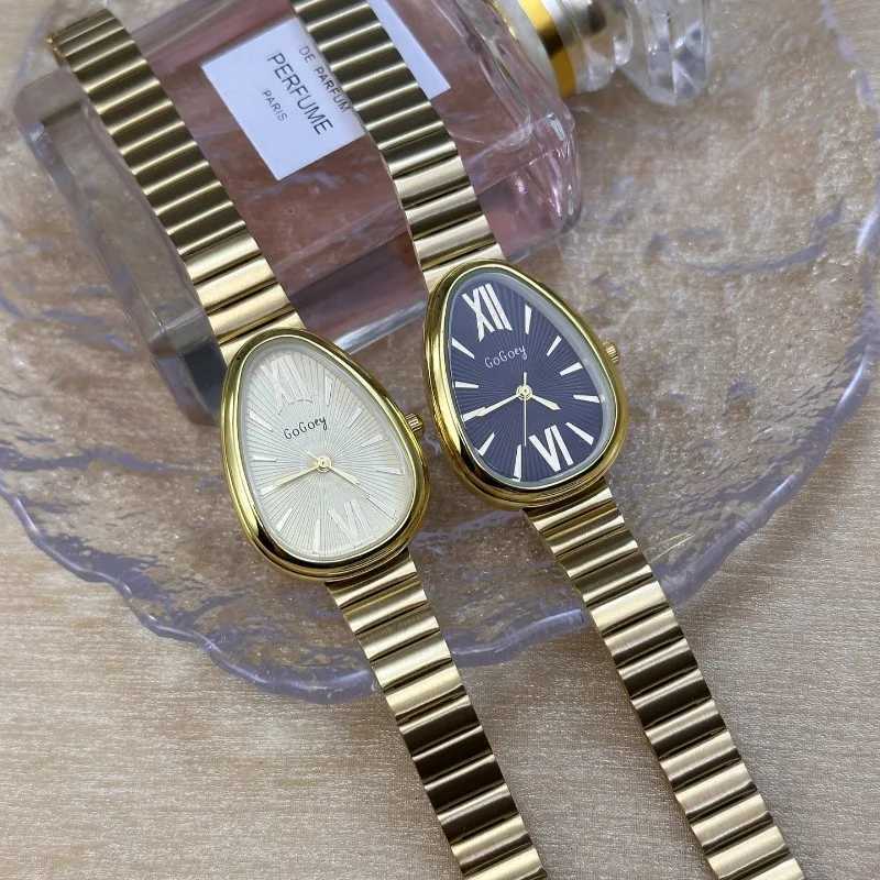 New Ladies es gift Snake for Women Luxury Fashion Steel Str Quartz Wristwatches Dropsing Clock Y250715