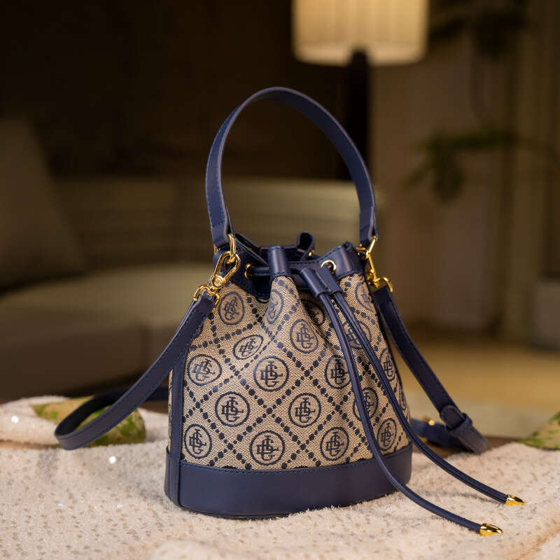 Golan Dai Light Luxury Women's 2024 New Heavy Embroidery Bucket Bag Versatile Shoulder Crossbody Handbag for Women