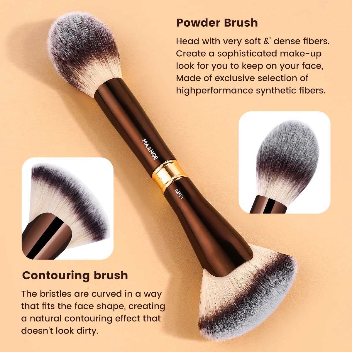 8PCS Dual-Ended Makeup Brushes Set with Mirror Gift Box Foundation Powder Blush Concealer Highlighter Cosmetics Blending XJ2500716