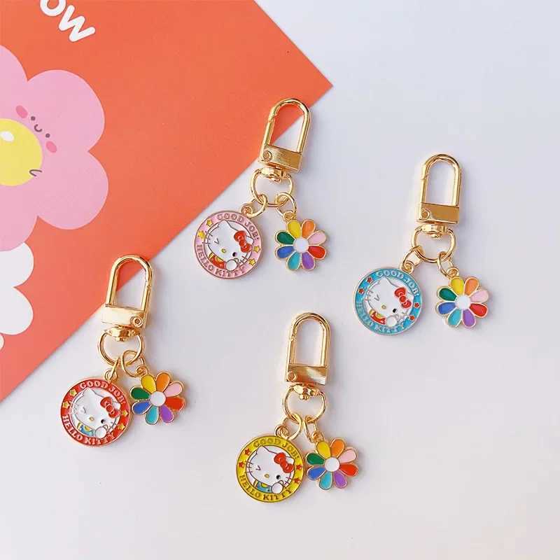 Sanrio Hello Kitty Keychain Pendant Women Jewelry Fashion Cartoon Anime Keychains Rings Backpack Decorative AirPods Charm Gift w250716
