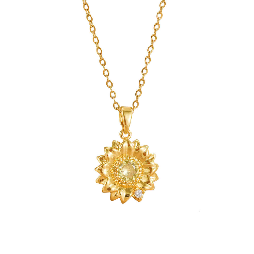 Minimalist Pastoral Forest Style Fresh Niche High-End Small Chrysanthemum Suower Collarbone Chain Necklace B2c
