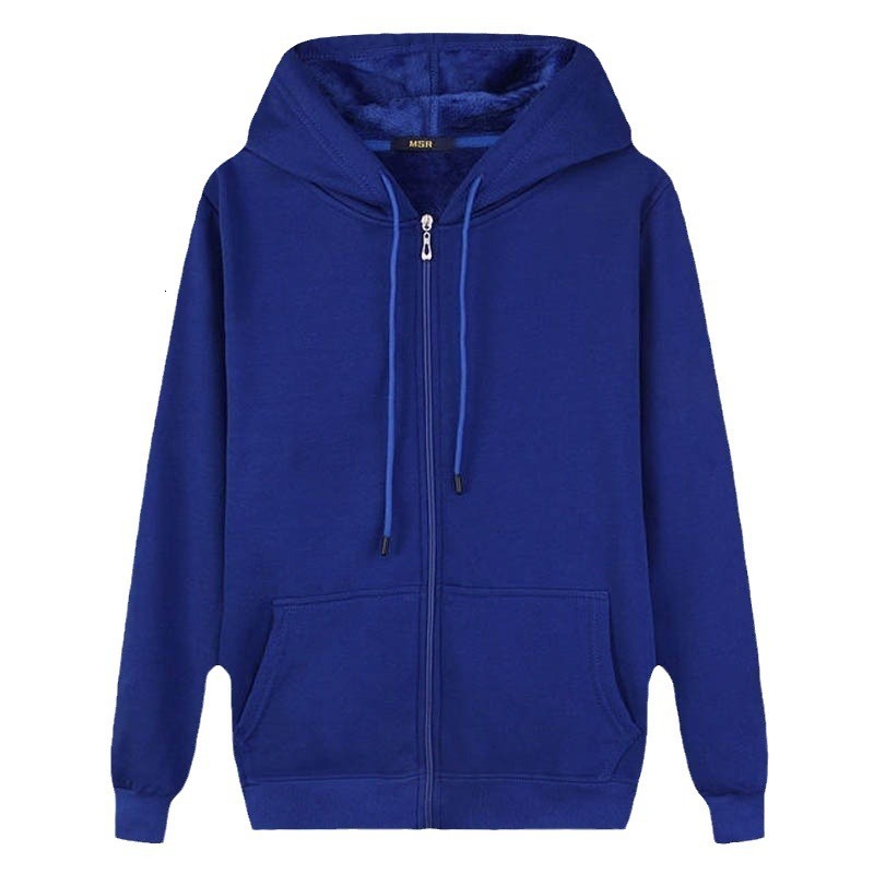 2025 Men's Zipper Hoodie Fleece Lined Hooded Sweatshirt Cardigan with Hood Customizable