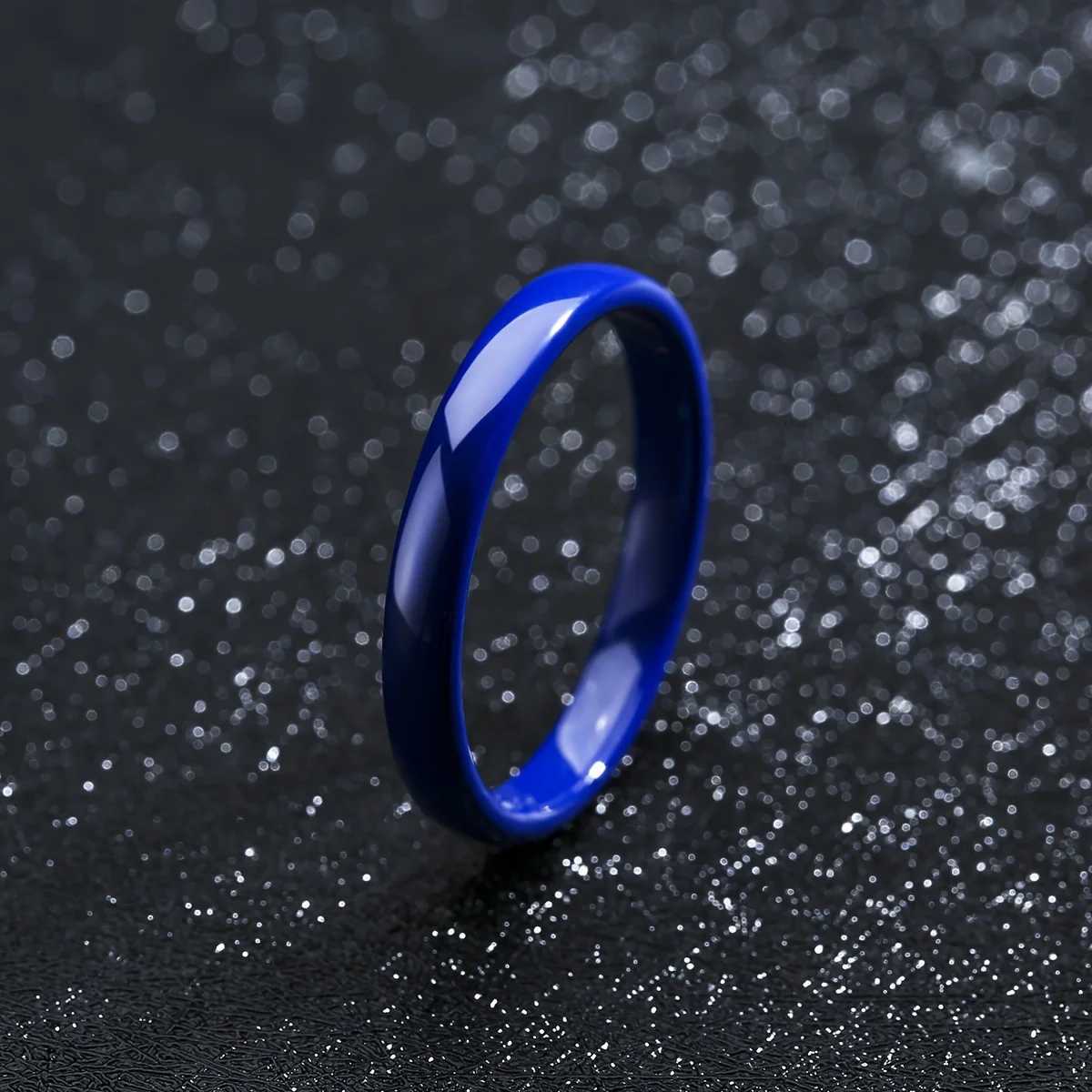 1 Piece 3mm-Wide Bio Ceramic Ring for Women and Mens- Stylish and Hypoallergenic Unisex Couple Rings S250716