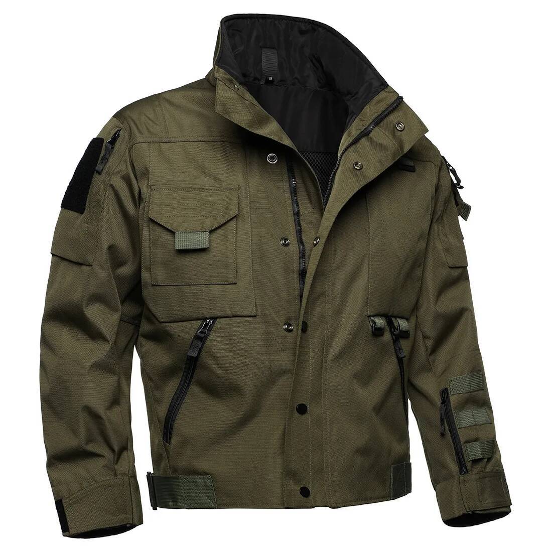 Agent Tactical Suit Mens Windproof Stab-Proof Scratch-Resistant Wear-Resistant Locomotive Hard Jacket