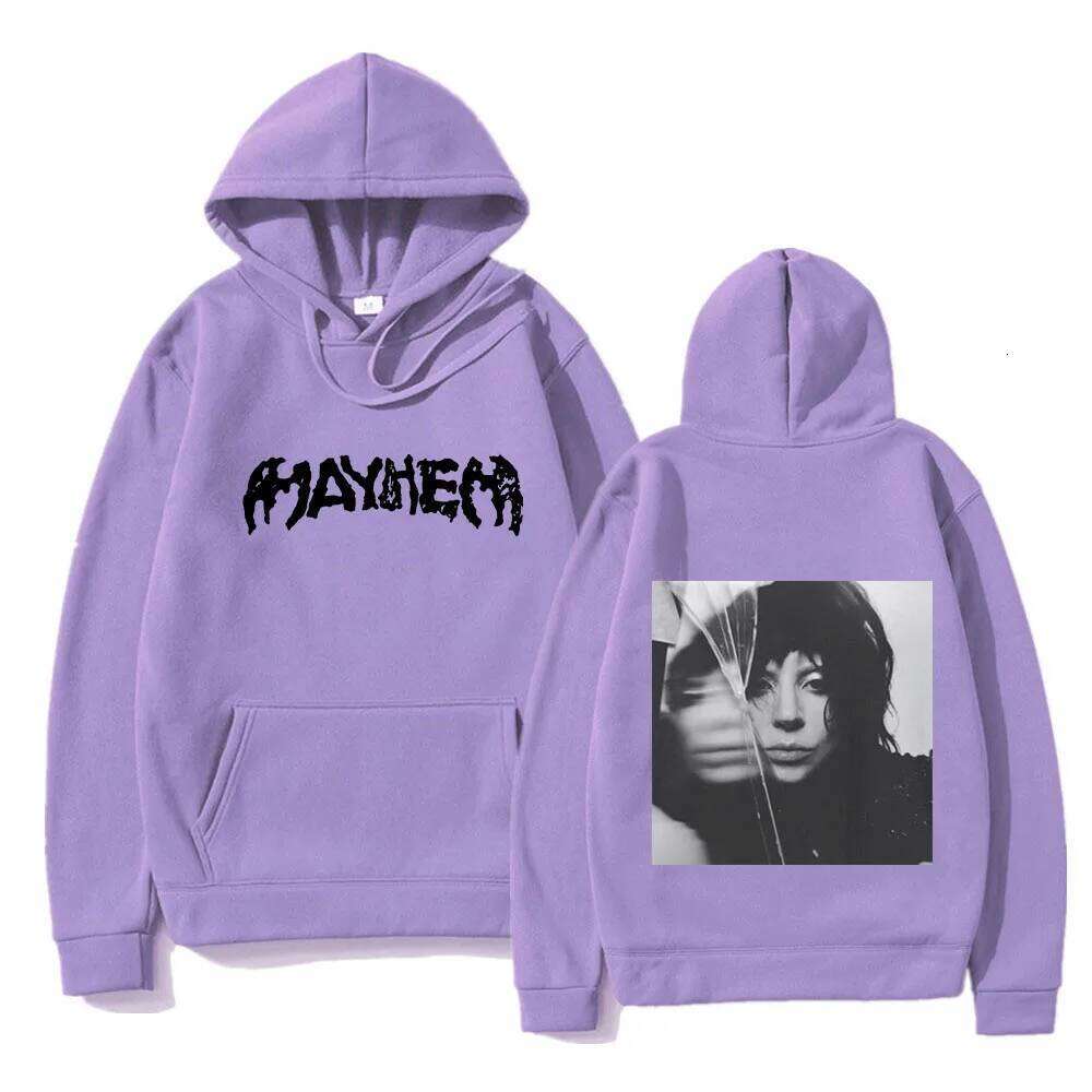 Lady Gaga Mayhem New Album Hoodie Fashion Men/women Hoodies Haruku Aesthetic Clothes Unisex Fleece Pullover Sweatshirt Vintage