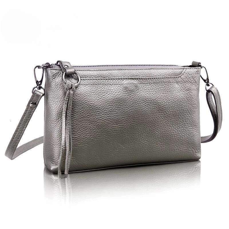 Fashion Messenger For Genuine Leather Mini Clutch Bag real leather solid Women shoulder bags Casual lady handbag