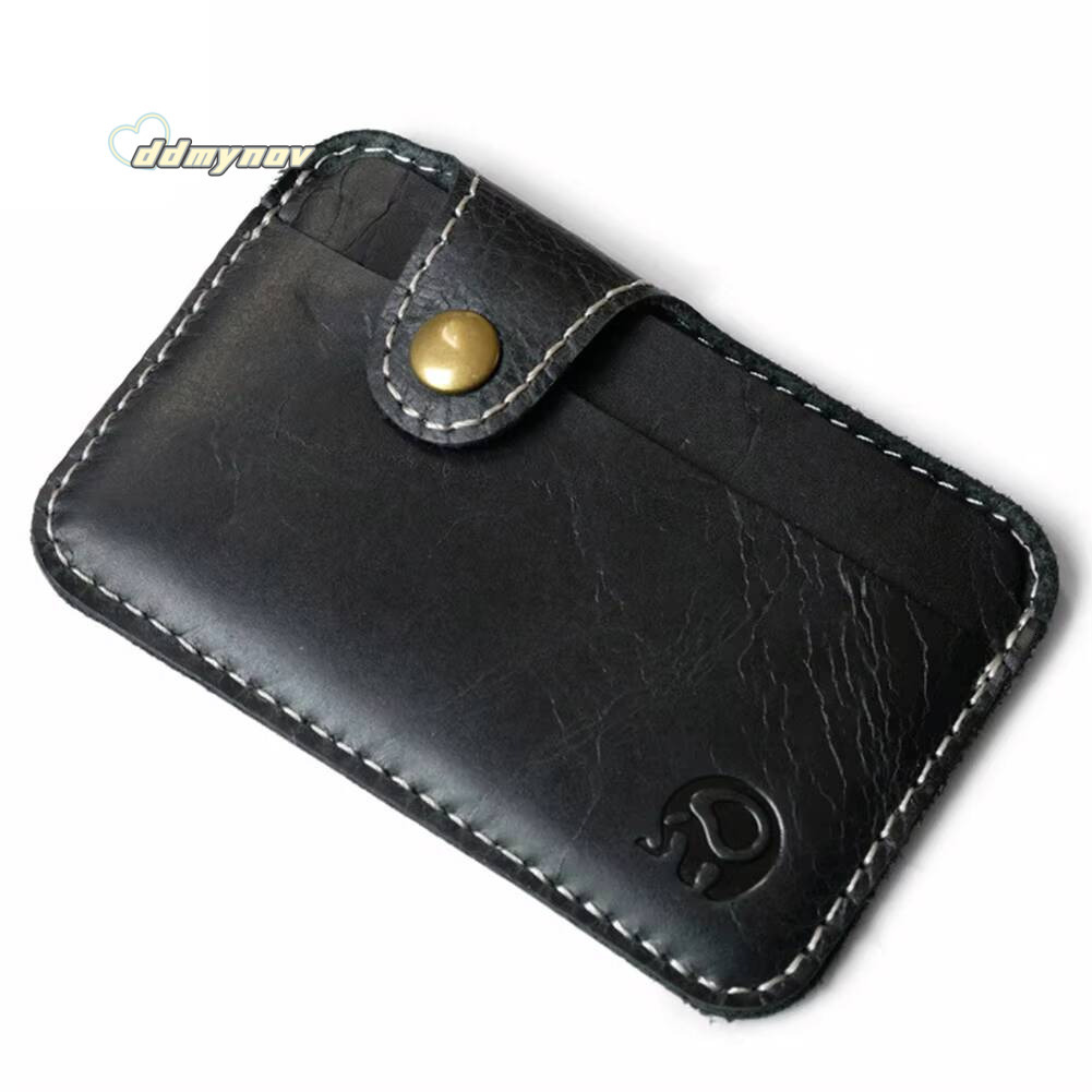 Wholesale Retro Leather Wallet Men Business Bank Holder Thin Credit Card Case Convenient Small Cards Pack Cash Pocket ddmynov