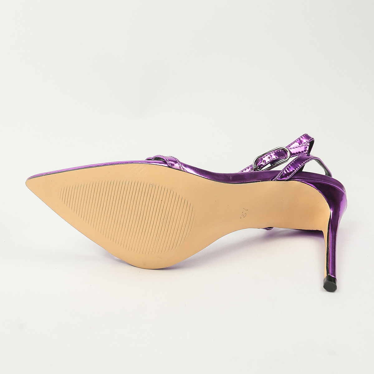 Elegant Fuchsia French Heel Sandals - 11cm Stiletto Ankle Strap Dress Heels for Women