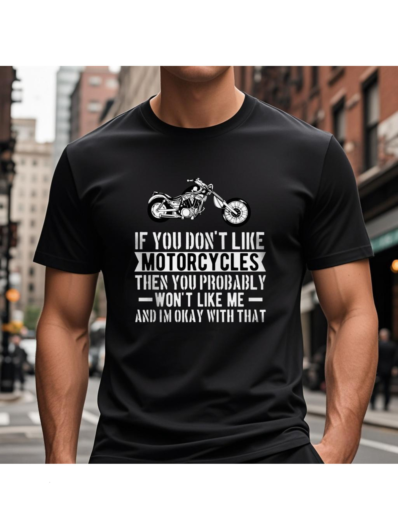 VogueEpoch Cotton Short sleeve black Adult S-3XL White Men motorcycle T Shirts text 180g Round collar Wed de