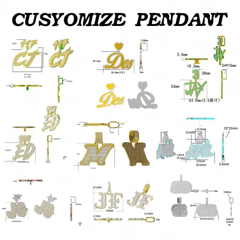 Pass Diamond Tester Moissanite Pendant Cross Baguette Hiphop S925 Custom Moissanite Pendant