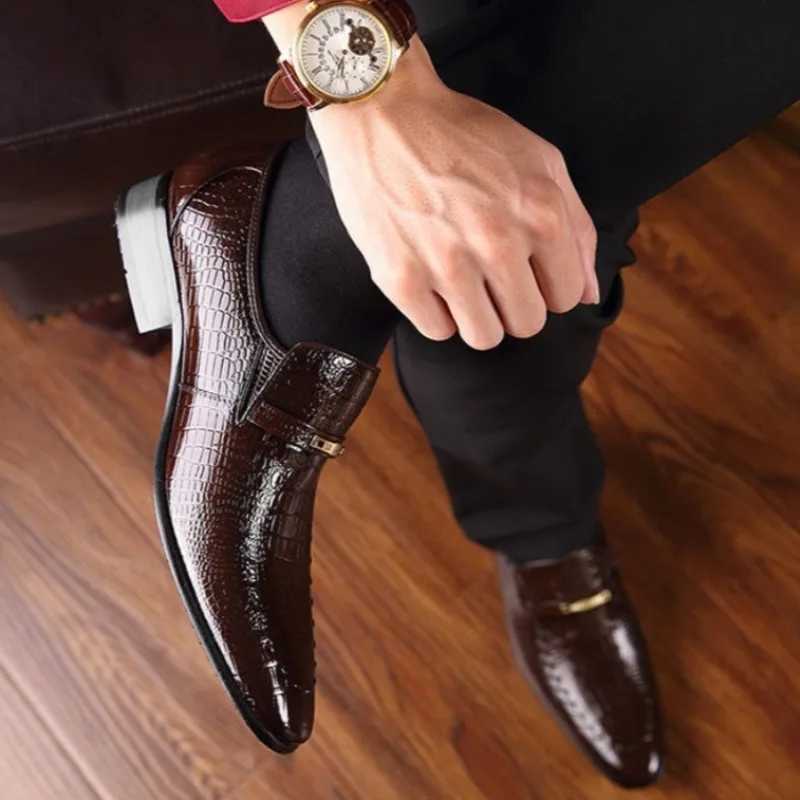 Men Leather Shoes New Style Luxury Odile Pattern Men Business Formal Shoes Casual Social Shoes Men Wedding Shoes Y250715