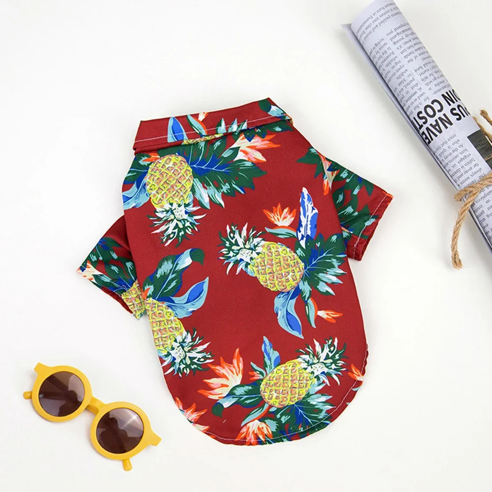 5XL5XL Hawaii Style Cute Summer Tshirts Comfortable Printed Pet Shirt For Medium Large Dog Puppy Clothes Products 250711