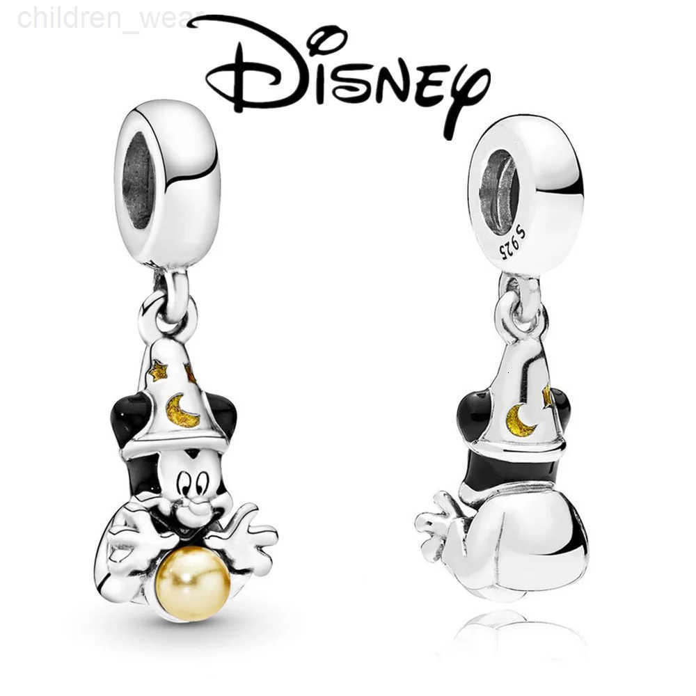 Disney Mickey Mouse 925 Silver Charms Fit Minnie Girls Original Bracelet Cartoon Stitch Style Beads Pendant Gift For Jewelry W20250716