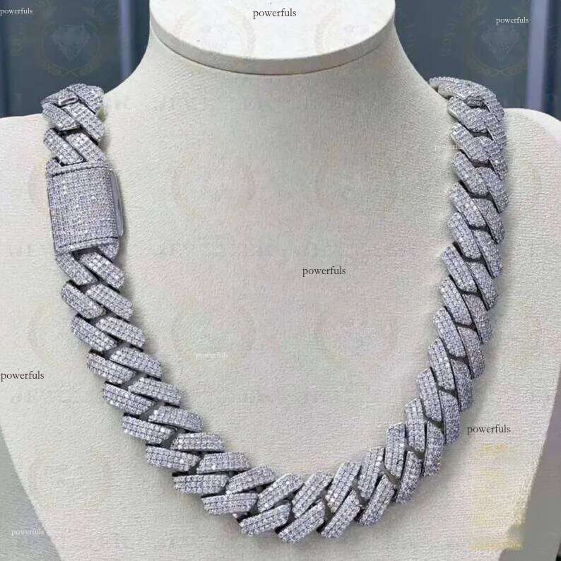necklace moissanite designer jewelry cuban link chain Iced Out Pass Dia Tester vvs Moissanite Jewelry chains