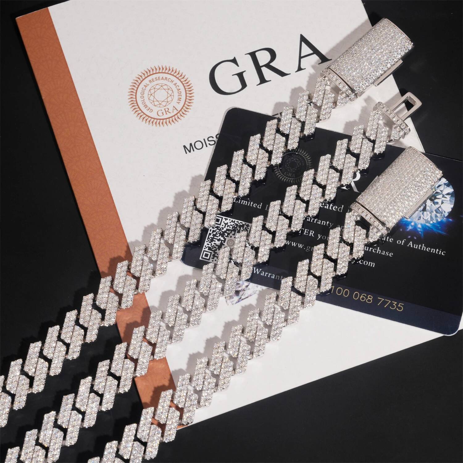 13mm Width Men Cuban Necklace Bracelet 925 Silver D Color VVS Double Row Moissanite Hip Hop Jewelry