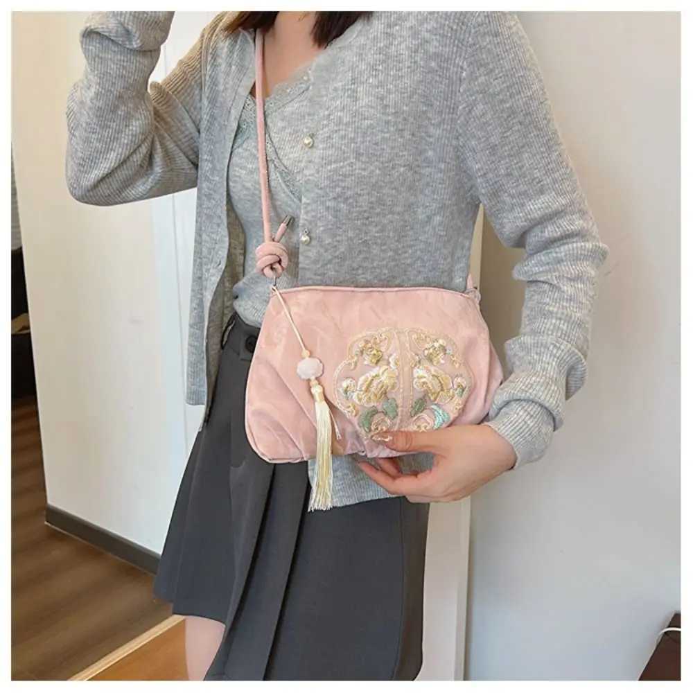 Package Satchel Soft Embroidery Bag Chinese Style Tote Bag Large Capacity Handbags for Children