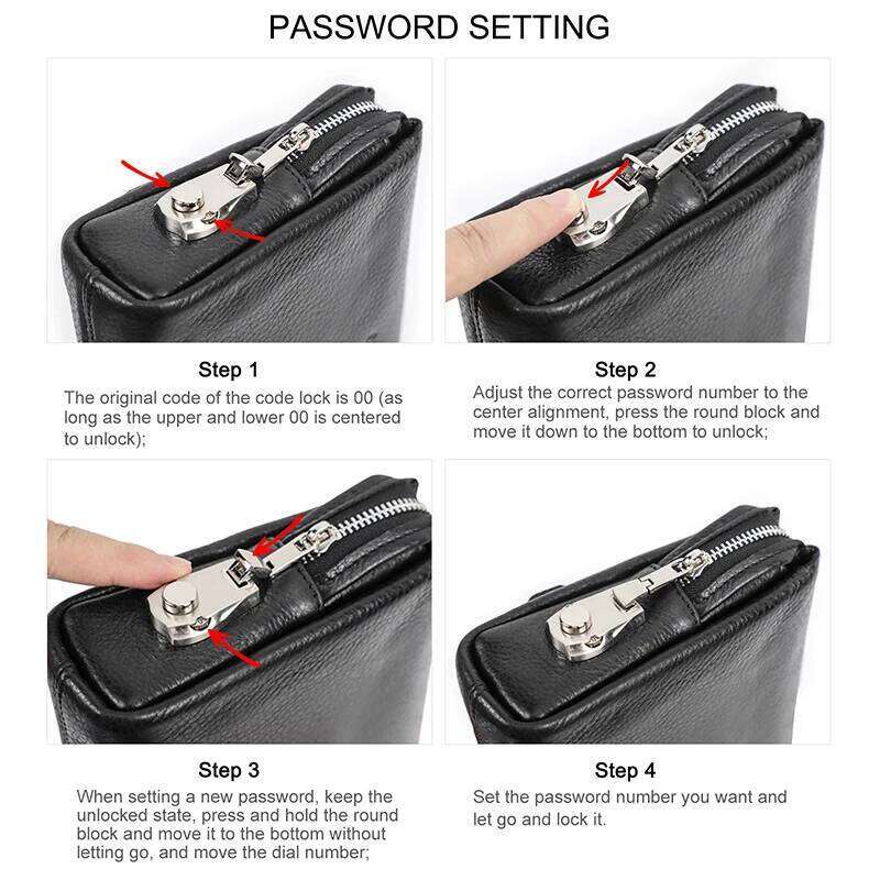 CONTACT'S Genuine Leather Male Password Design Men Handbag Wristlet Large Capacity Clutch Purse Casual Wallet Bag