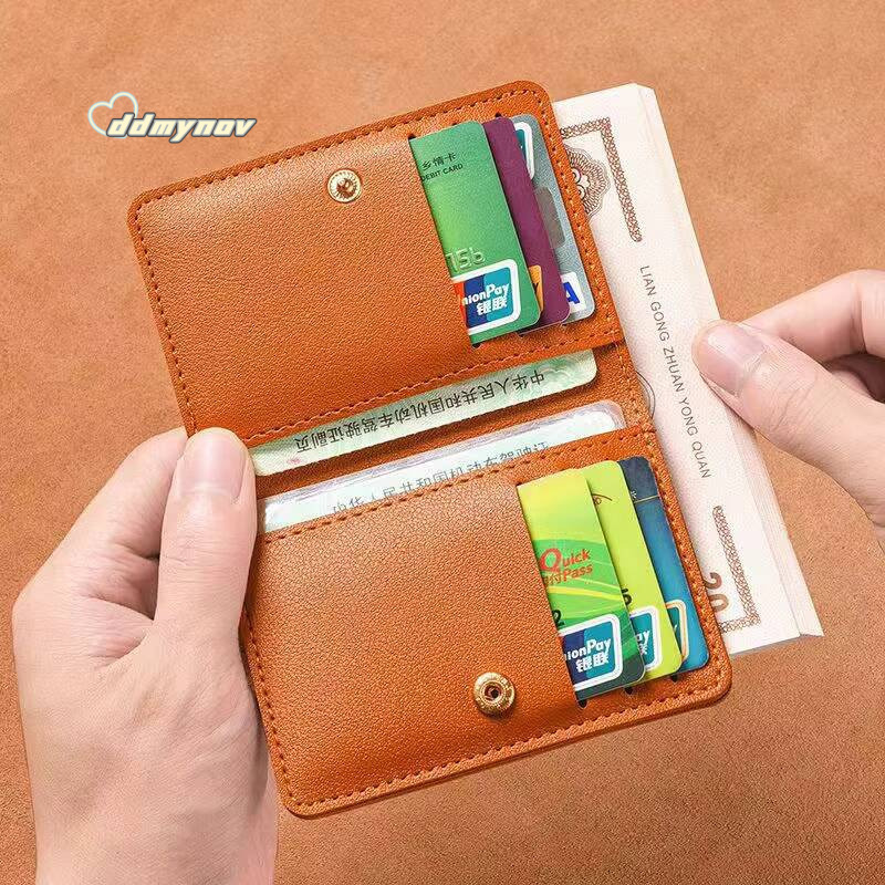 With Two Fold Buckle Small Portable Bank Drivers License Ultra Light And Thin Card Bag Wallet ddmynov