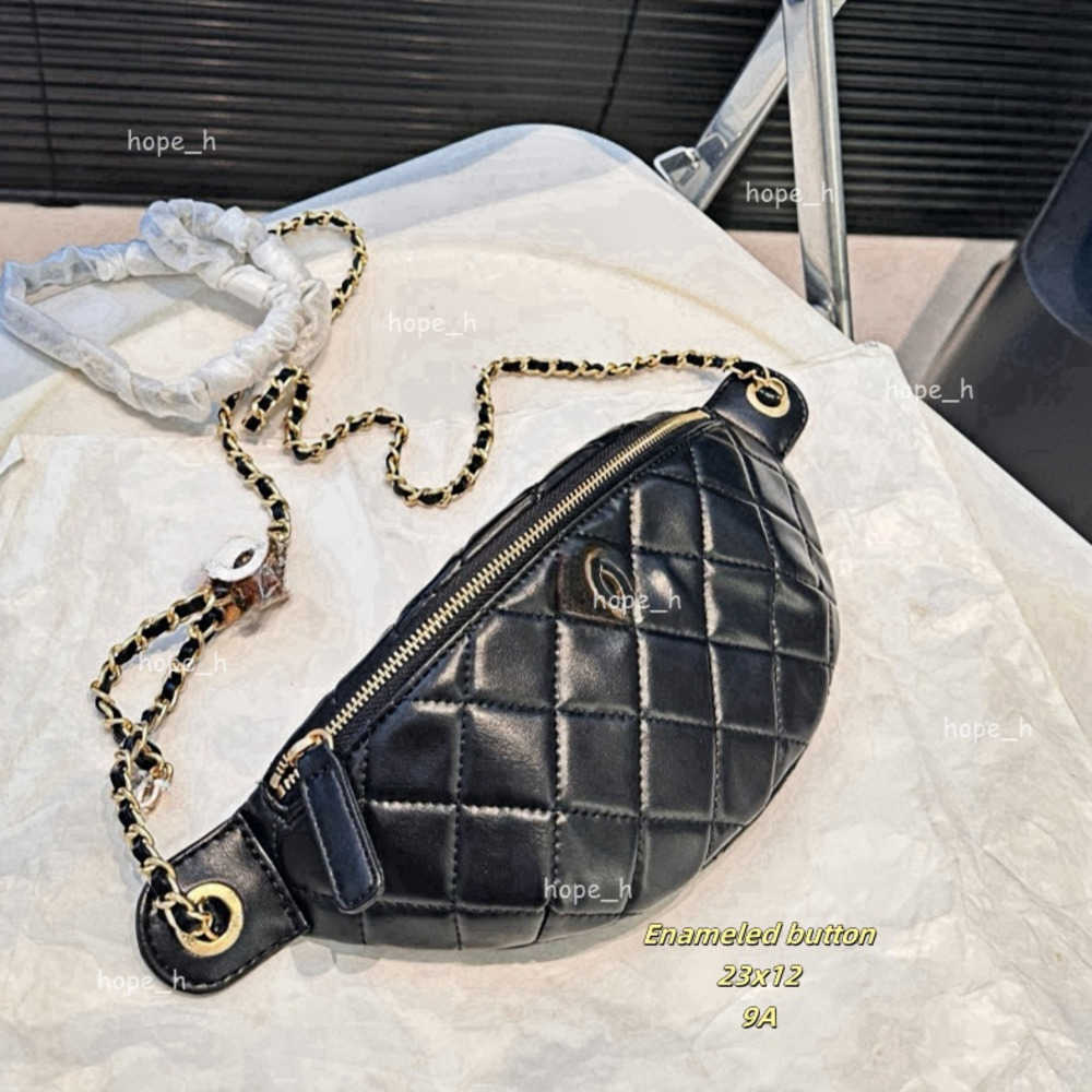 Bum bag Designer Crossbody Bag 24C Chain Waist Bags 23cm Top Quality Chest Bag Multipurpose Enameled button Adjustable Shoulder Bag Leather women wallet Putrse