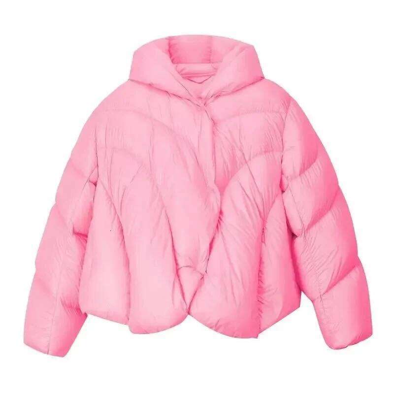 Lagabogy 2025 Autumn Winter Women Ultra Light Solid Color Down Jacket Female Loose Short Casual Thin Single-Breasted Puffer Coat