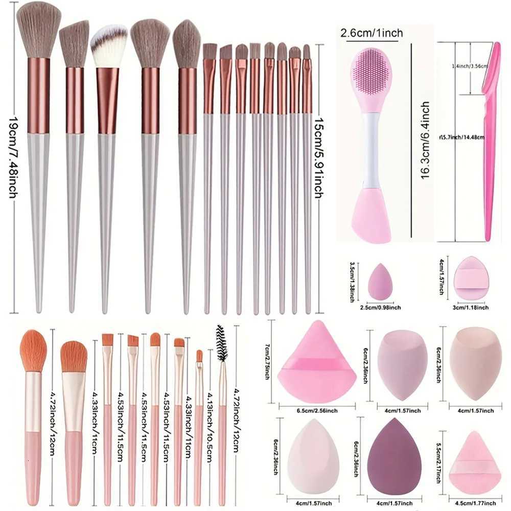 8-29Pcs Makeup Brushes Makeup Kit Professional Women Cosmetic Soft Powder Brush Eyeshadow Foundation Full Set Travel Beauty Tool XJ2500716