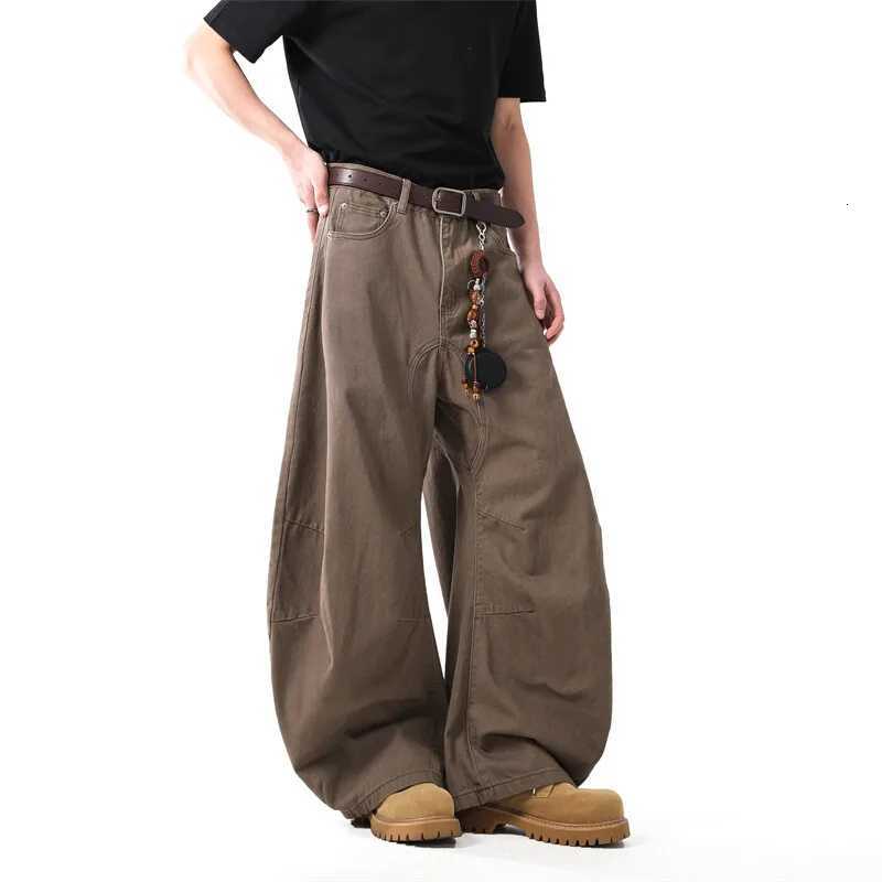 Unisex Brown Loose Fit Wide Leg Casual Pants Sportswear Lounge Joggers Street Fashion Athleisure Trendy Stylish Design Comfort y250716