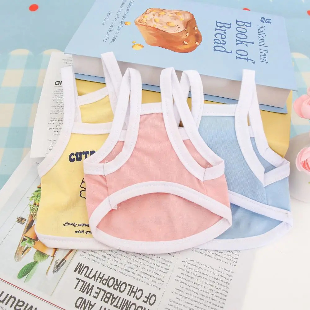 Original Spring and Summer Cat Dog Clothing Thin Cute Print Stylish Macaron Color Sweatshirt Camisole Vest Style SMA 250711