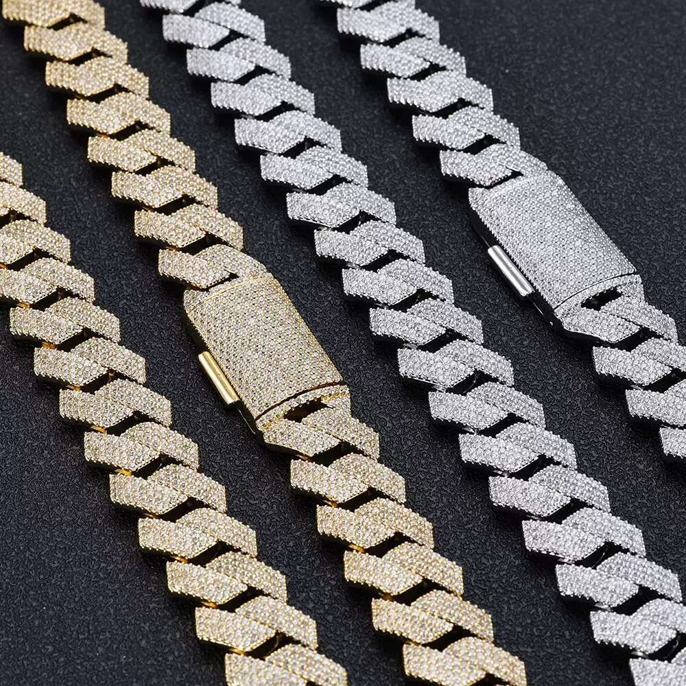 Hip Hop jewelry bracelet necklaces pass 100% diamond testCustom Gra Certified Men Iced Out Hip Hop Jewelry Sier Mossanite Moissanite Dia Cuban Link Ch