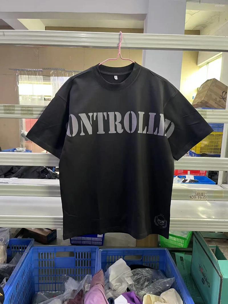 Men's T Shirts Controlled Insanity T-shirt Covers Oversized Short Sleeve Tees Workout Gym CBUM