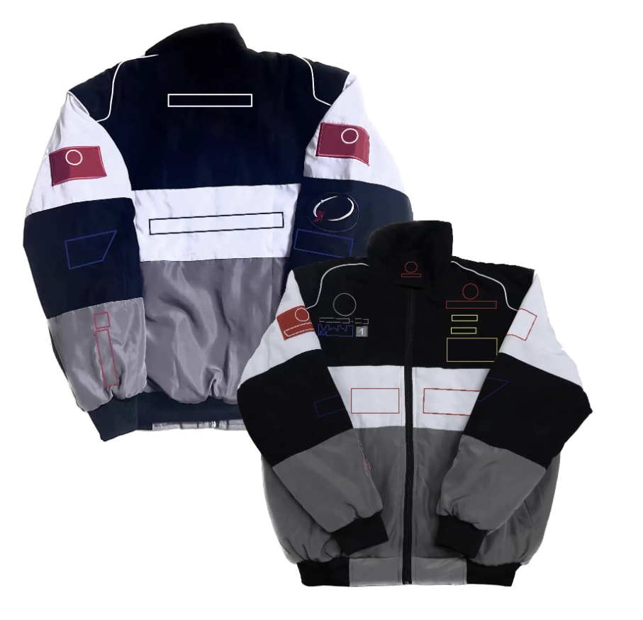 Upgrade 2025 New F1 Racing Suit Vintage Embroidered Cotton Autumn and Winter Biker Jacket