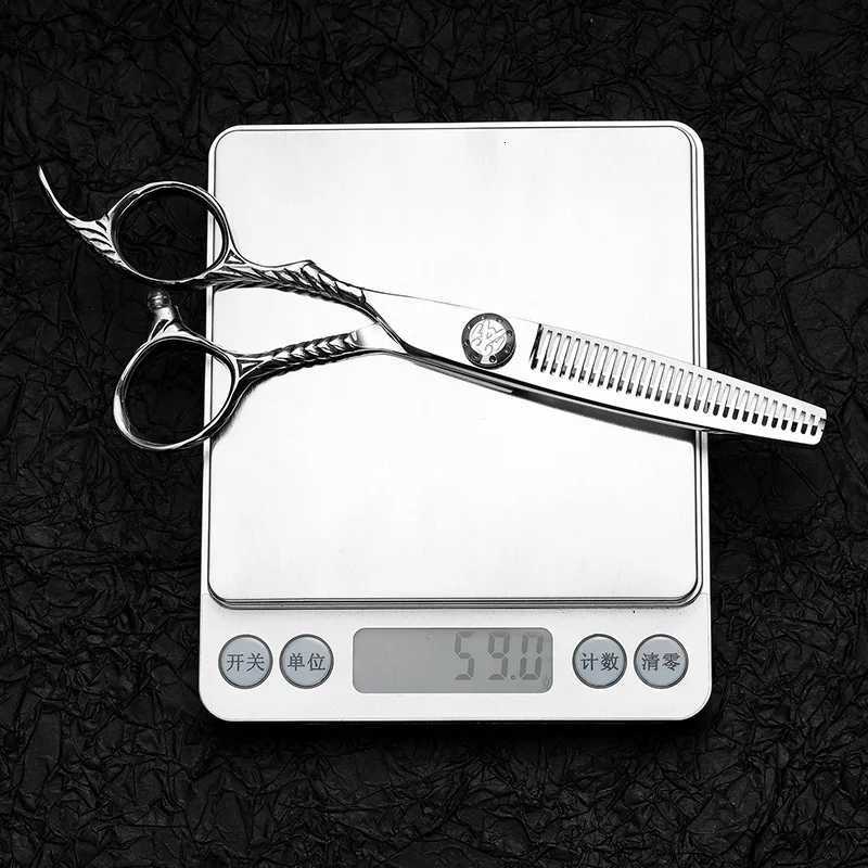 6 Inch Japan 440C Left-Handed Hairdressing Scissors Professional Salon Hair Stylist Tooth Thin Hairdressers Shears W250716