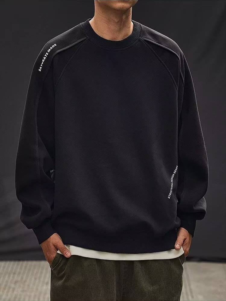 J83101 Sweatshirts for men spring 2025 new styles for inner wear loose heavyweight