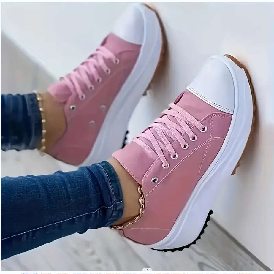 New Casual for Women 2023 Autumn Summer Round Toe Canvas Solid Color Low Top Plus Size Women's Shoes