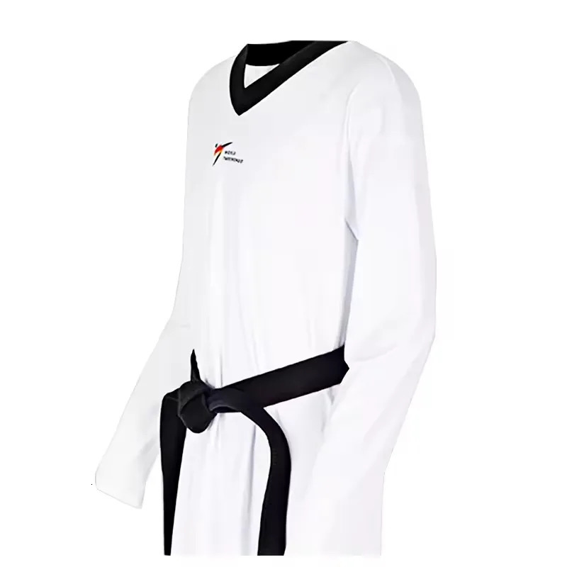2025 Style Taekwondo Uniform Tight-fitting Stretch Quick-drying Unisex Competition Suit Combat Dobok Customize White 250716