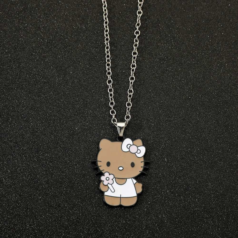 Sanrio Hello Kitty Necklace Classic Anime Figure Hello Kitty Pendant Necklace Student Birthday Party Jewelry Gifts w250716