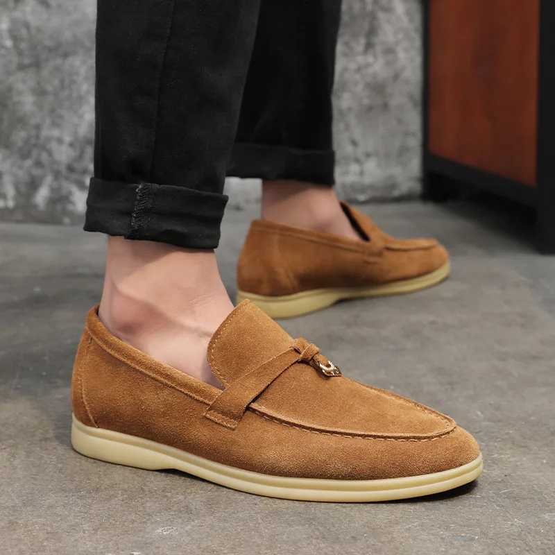 Fashion Mens Casual Shoes Genuine Suede Leather Men Classic British Style Tassels Loafers Moccasins Mens Outdoor Driving Flats Y250715