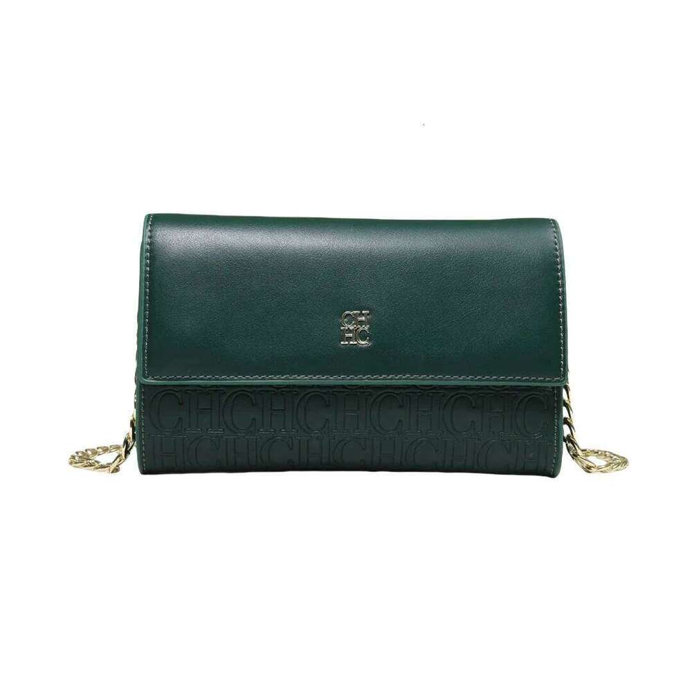 CH Letter Elements Color Blocked Crossbody Women's Exquisite Craftsmanship Light Design Chain Bag