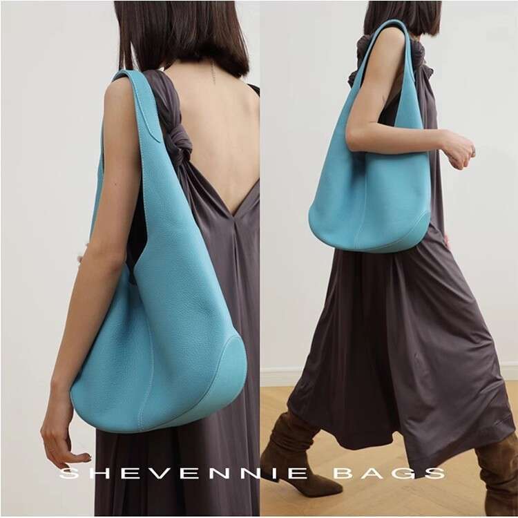 Lazy Top Layer Soft Leather Single Shoulder Large Bag Bucket Tote High-Quality Texture Niche Design Travel Lightweight
