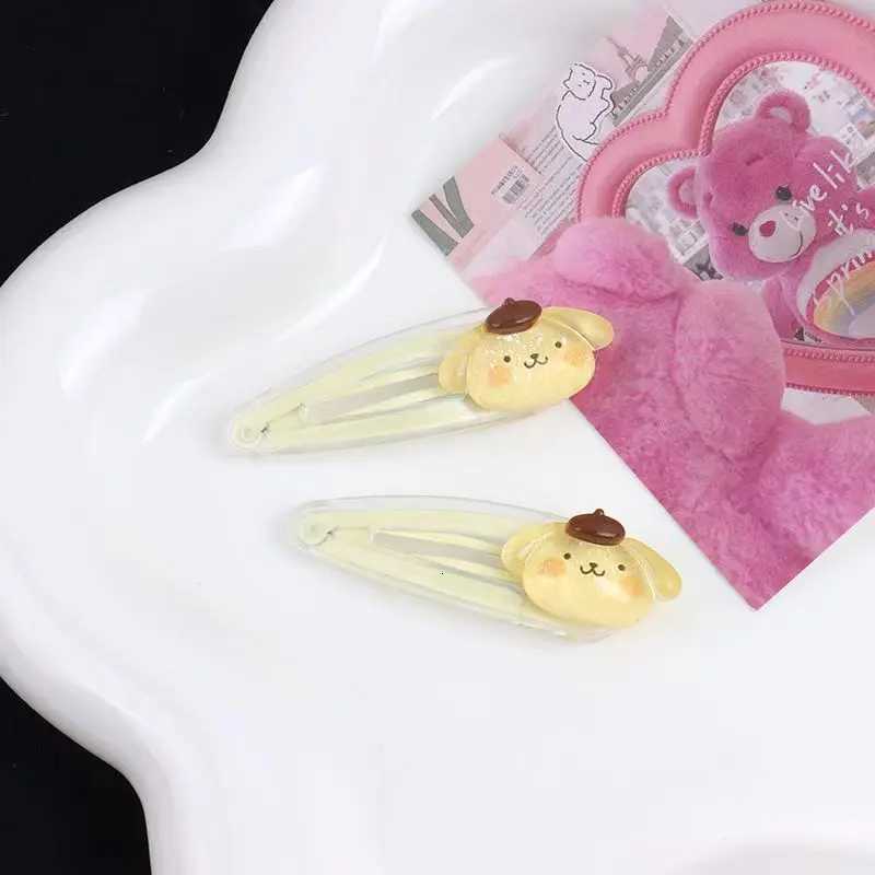 Sanrio 2Pcs Sanrio Girls Hair Clips Kawaii Mymelody Kuromi Cinnamoroll Hairpins Kids Hair Accessories Gift w250716