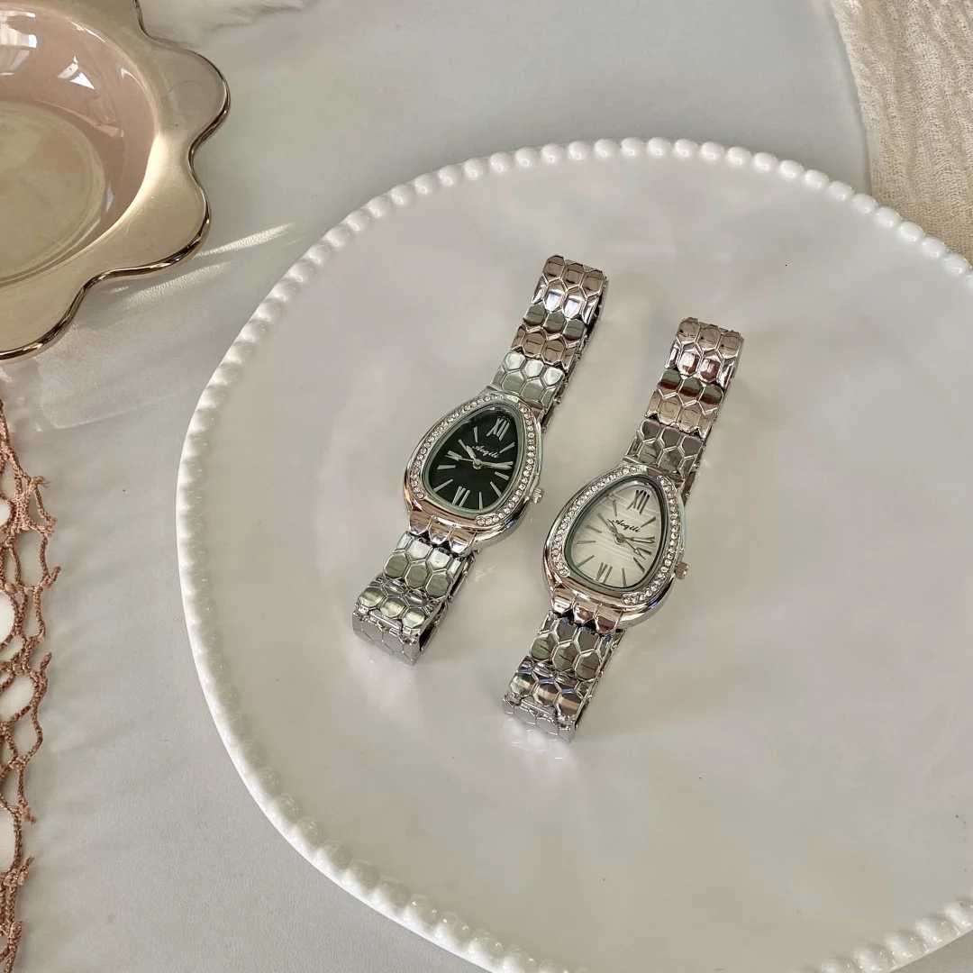 Fashion Snake for Wen Luxury Diamond Dial Stainless Steel Quartz Wrist La Dr Jewelry Fine Watch Y250715