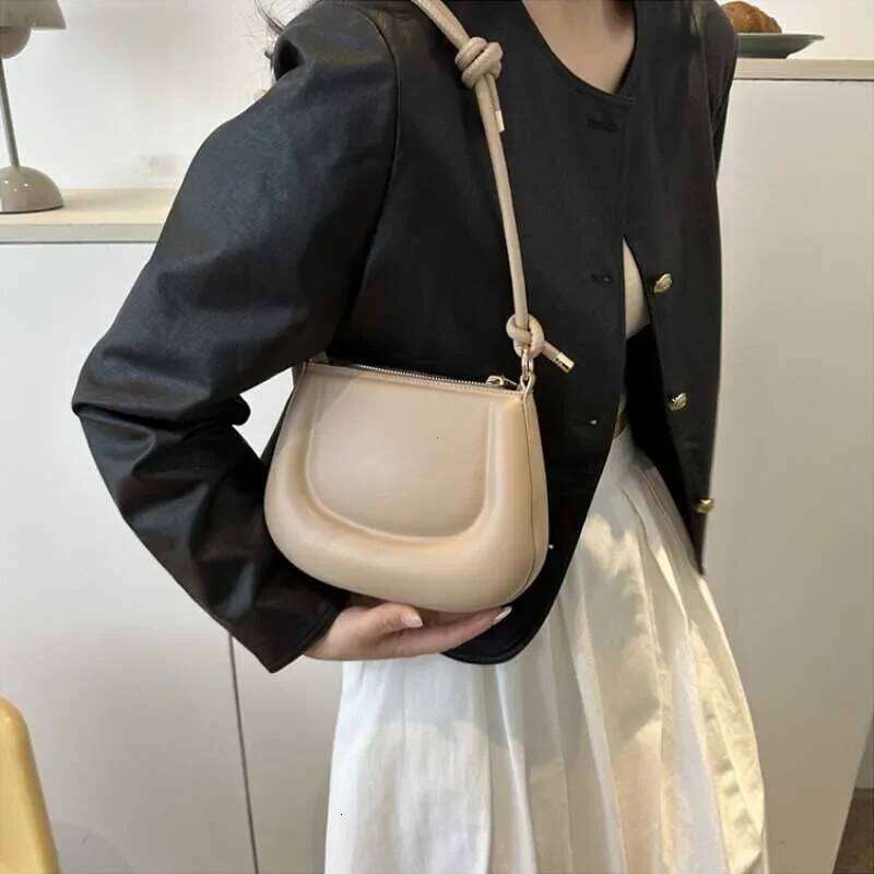 Soft PU Ladies Leather Crossbody Women Purple Underarm Retro Solid Color Handbag Fashion Design Girl Small Shoulder Bag