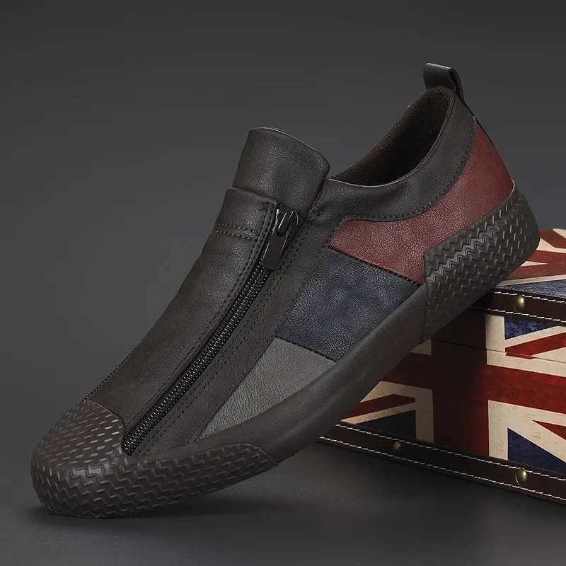 Handmade Leather Casual Shoes for Men Shoes Design Sneakers Man Comfortable Leather Shoes Men Loafers Hot Sale Moccasins Driving W250716