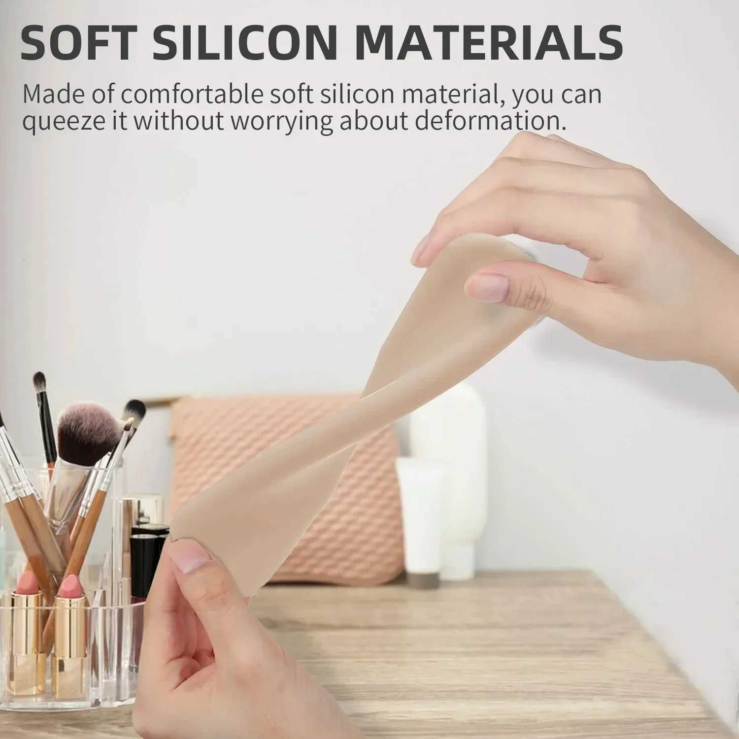 Travel Makeup Brush Holder Silicone Cosmetic Brushes Bag Makeup Sponge Case Portable Waterproof Makeup Tools for Women Girls XJ2500716