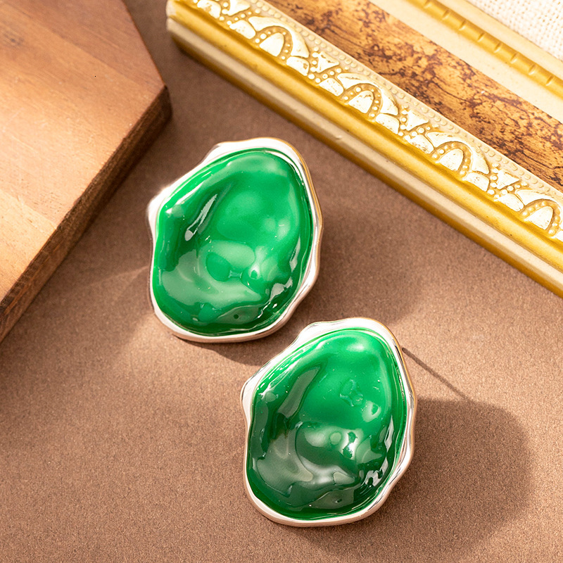 Fashion Exaggerated Irregular Geometric Earrings for Women High-end Simple Versatile Light Style Sier Needle Ear Jewelry