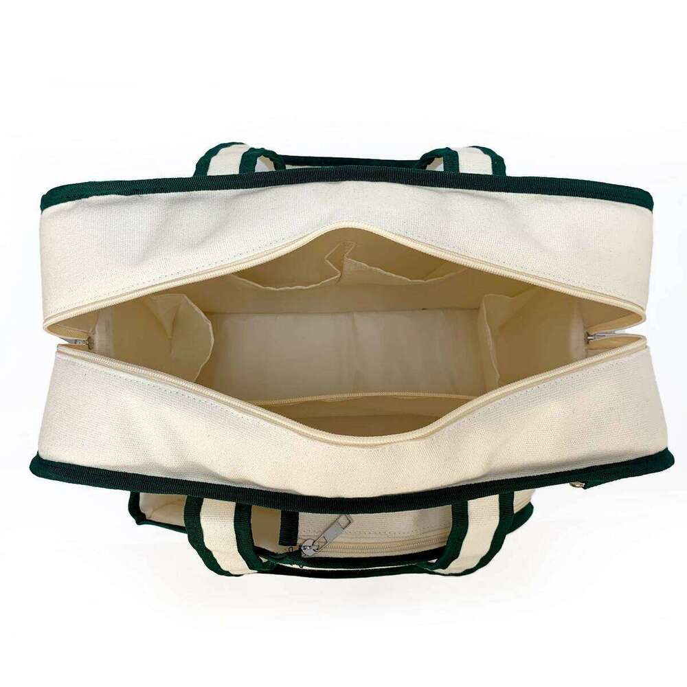 Large in Solid Color Beige Tote for Men and Women High Quality Canvas Tennis Racquet Should Bag