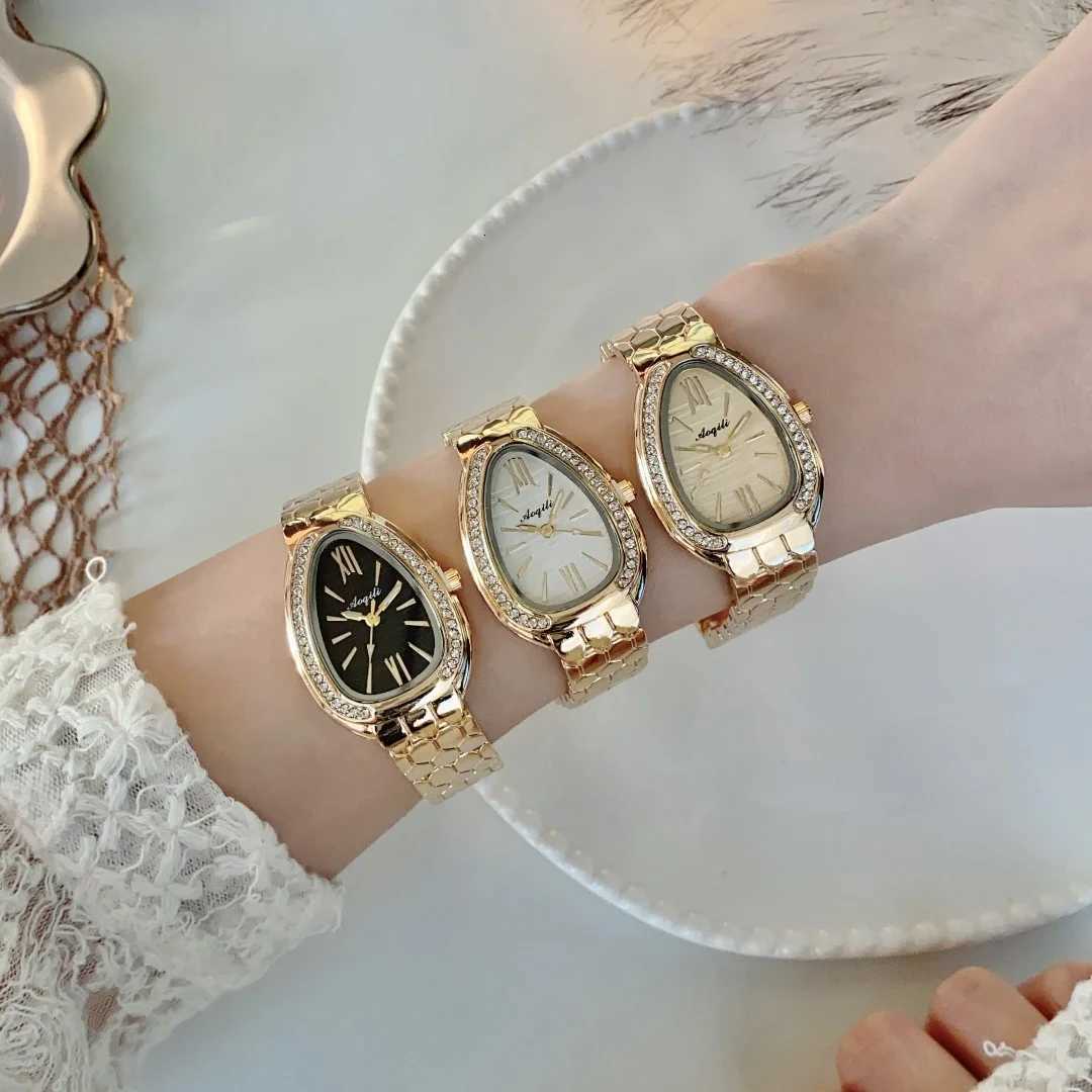 Fashion Snake for Wen Luxury Diamond Dial Stainless Steel Quartz Wrist La Dr Jewelry Fine Watch Y250715