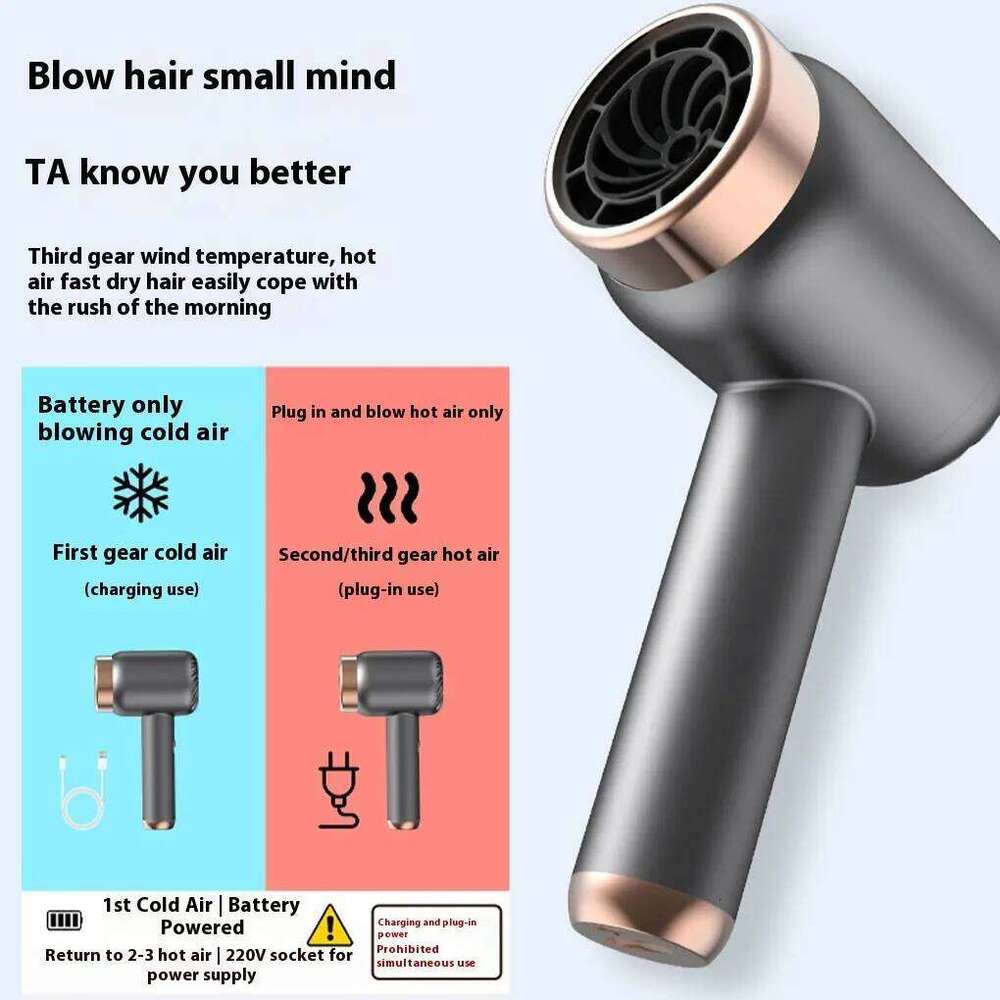 Dryer Home High-Speed Anion Wireless/Plug ABS Portable Electric Care 3 Wind Speeds Quick Dry Hair Dryer