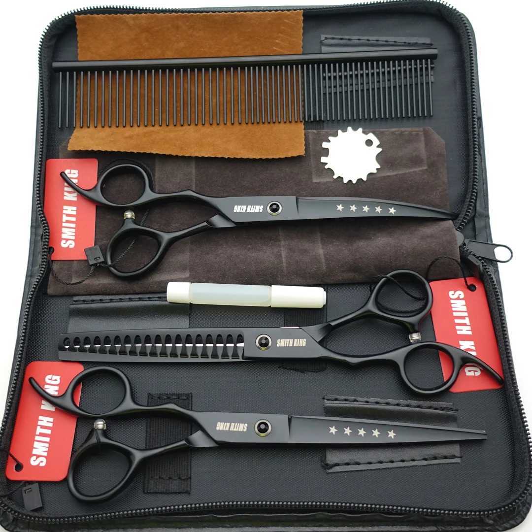 7 inch Left-handed Pet Grooming Scissors 7 Straight/curved/thinning/chunkers W250716