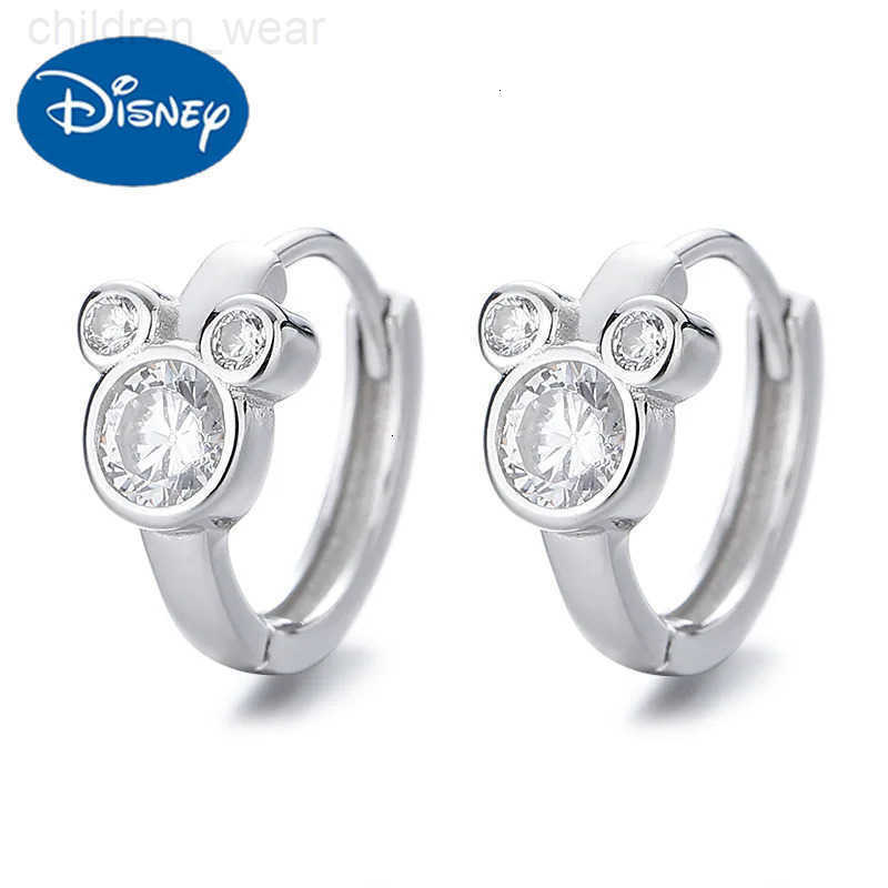 Disney Uniorsj 925 Sterling Silver Jewelry Cute and Lovely Cartoon Mickey Hoop Earrings for Women Girls Children W20250716